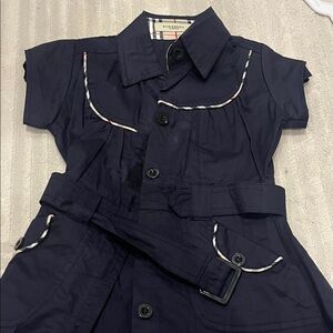 Burberry Dark Blue Button-Up Dress